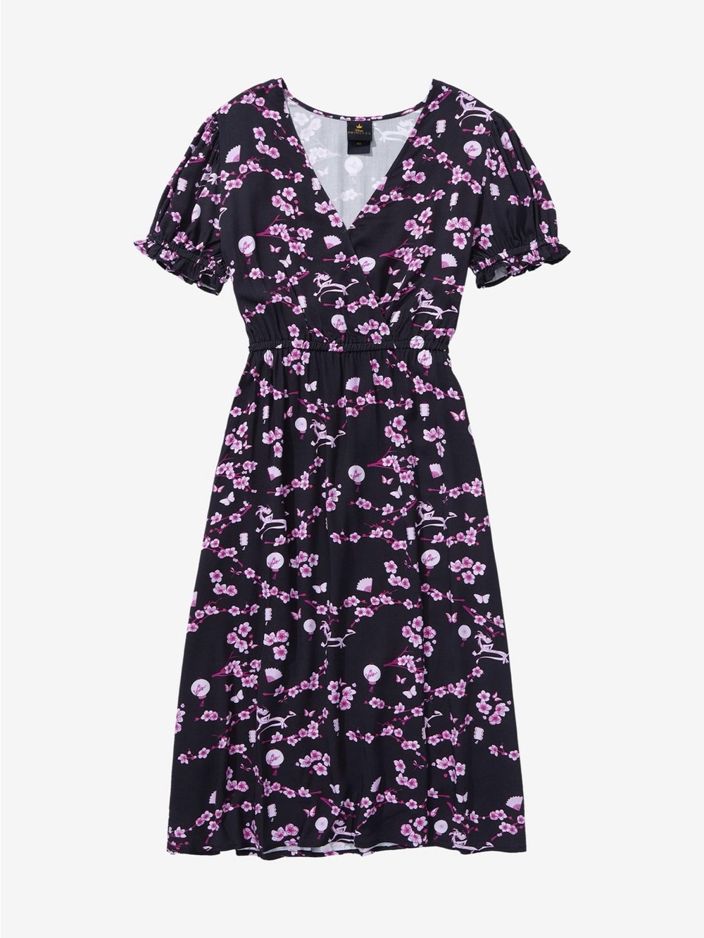Disney Mulan Floral Cherry Blossom Wrap Dress BoxLunch Her Universe M Whimsigoth